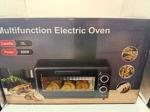 Unbranded Multifunction Electric Oven Size 12L Black Countertop